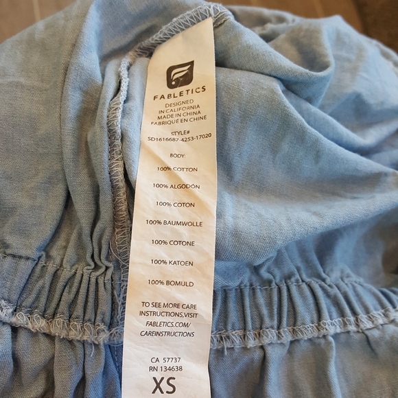 Fabletics Blue Chambray Romper - Picture 6 of 7
